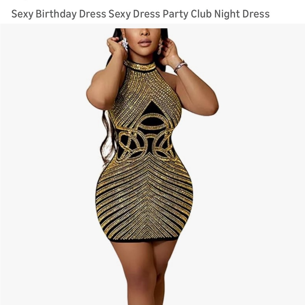 Black and Gold Party Dress